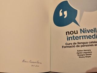 Curs llengua catalana nou Nivell Intermedi 1
