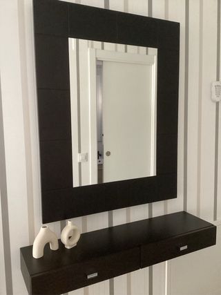 Mueble espejo entrada - Negro