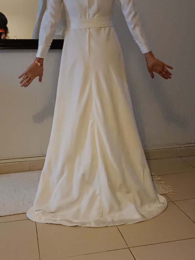 Vestido novia vintage años 50 blanco