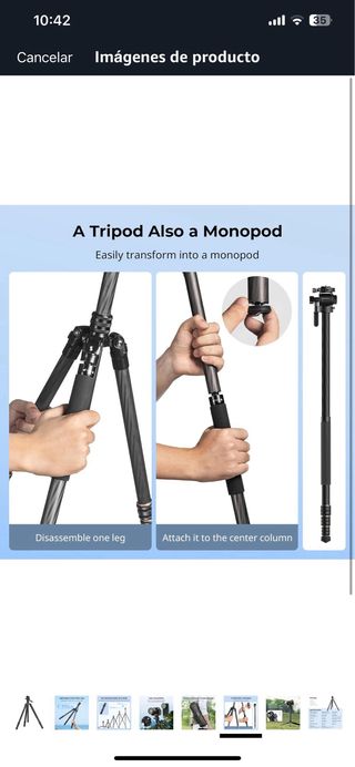 Trípode SmallRig CT150 - Fibra Carbono