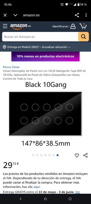 Interruptor de pared