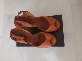 SixtySeven - Zapatos cuña marrón