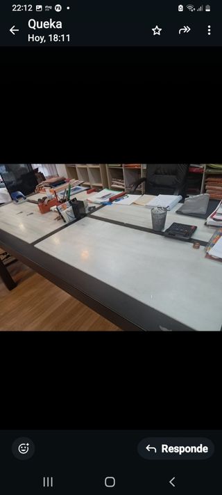 Mesa oficina - Forja y mármol