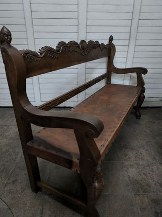 Banco madera. Antiguo