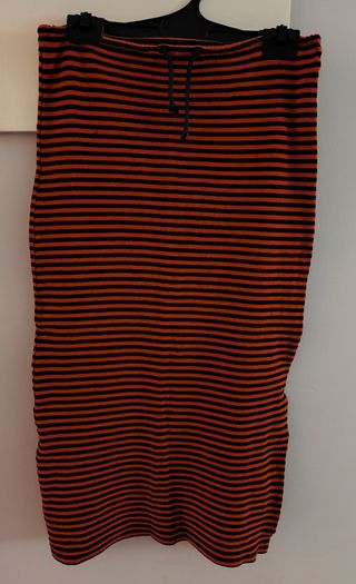 Falda rayas naranja-negra