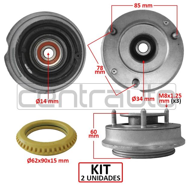 KIT SUSPENSAO D/E. ALFA ROMEO 164 X2