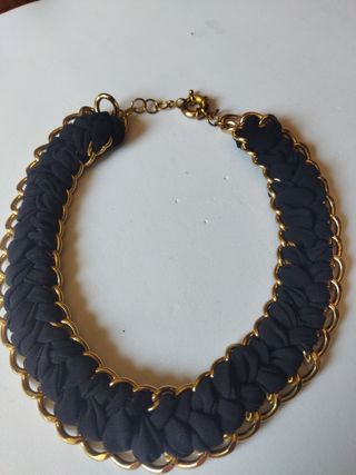Collier donna nero e oro