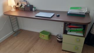 Escritorio juvenil marrón-verde