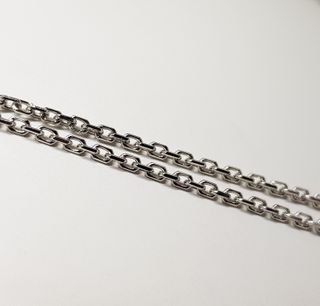 Cadena Oro Blanco 18K Doble