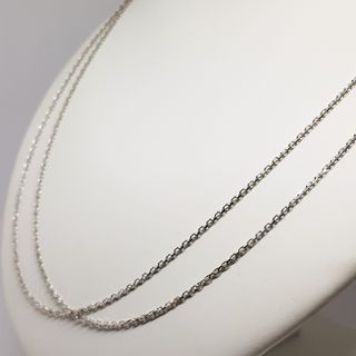 Cadena Oro Blanco 18K Doble