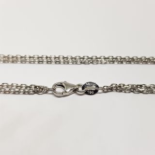 Cadena Oro Blanco 18K Doble