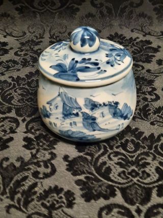 Zuccheriera vintage dipinta a mano