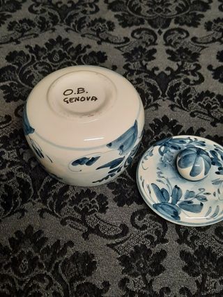 Zuccheriera vintage dipinta a mano