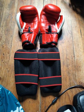 Guantes boxeo MugenDo + espinilleras