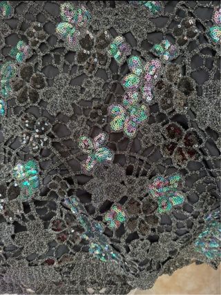 Zara falda punto y lentejuelas