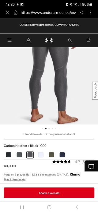 Mallas Under Armour Talla S.