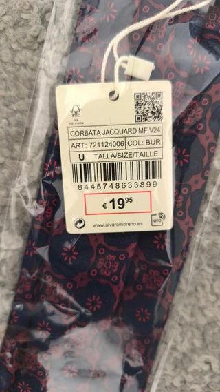 CORBATA JACQUARD MF v24 ROJO ALVARO MORENO