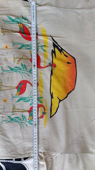 Top vintage cotone fenicotteri