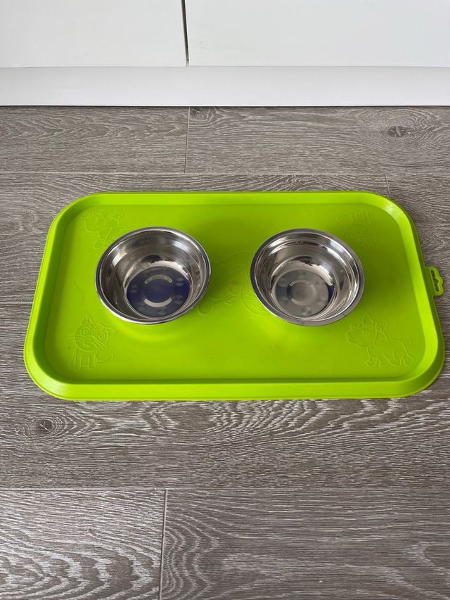 Tapete de silicone para comedouro de gato ou cachorro