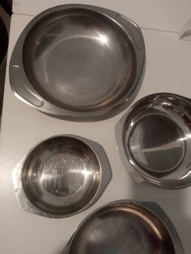 Platos acero inoxidable para camping