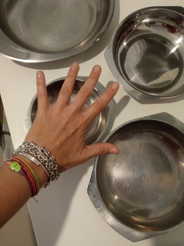 Platos acero inoxidable para camping