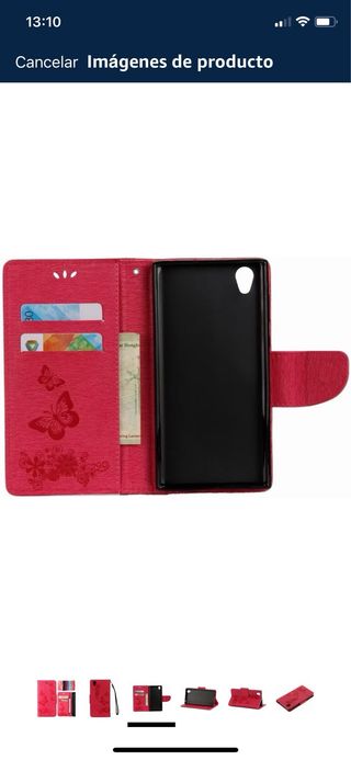 Funda libro mariposas sony L1