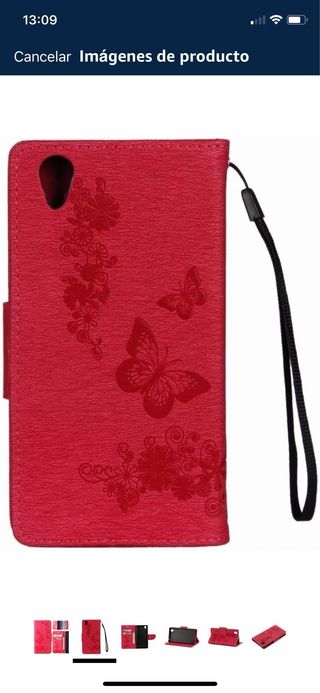 Funda libro mariposas sony L1