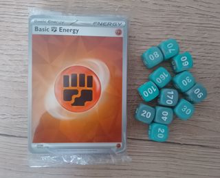 Energías y dados pokemon tcg