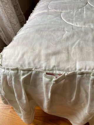 2 Edredones cama 80-90 - Verde y blanco