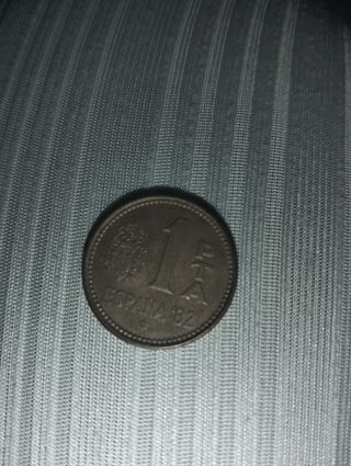Moneda antigua 1 peseta 1980 Mundial España 82 