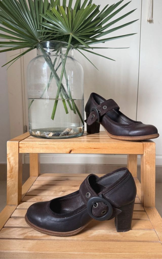 Zapato tacón Mikaela Piel Marrón 38