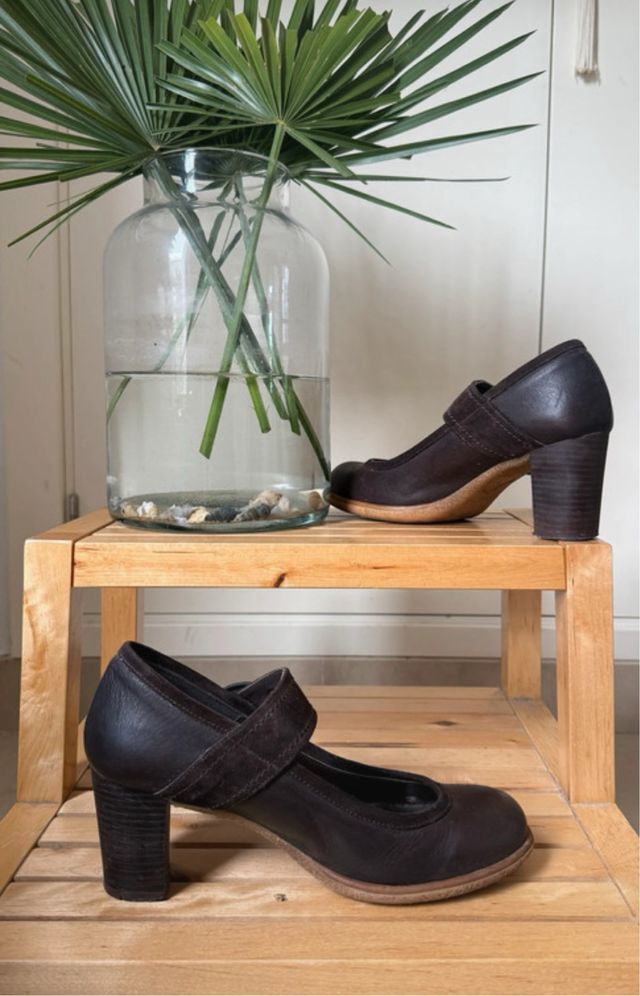 Zapato tacón Mikaela Piel Marrón 38