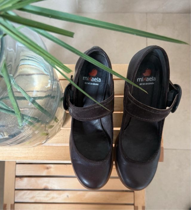 Zapato tacón Mikaela Piel Marrón 38