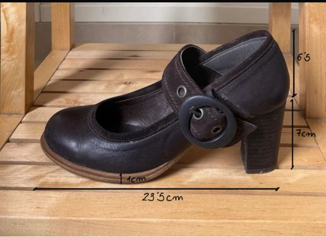 Zapato tacón Mikaela Piel Marrón 38