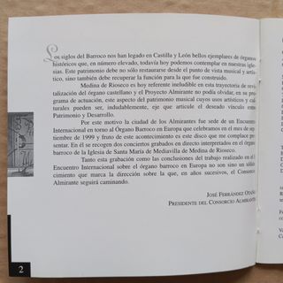 CD Órgano Barroco Encuentro Internacional