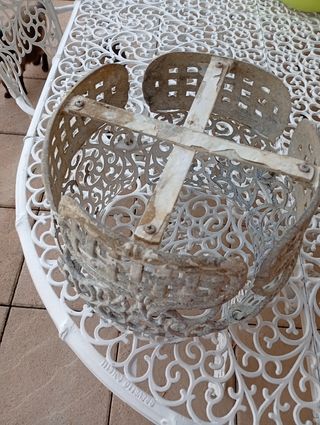 Fioriera metallo shabby chic Faim originale