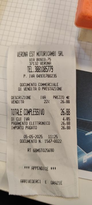 Filtro Aria originale rsv4 tuono