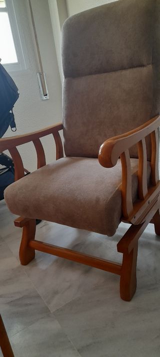 Sillón relax madera beige