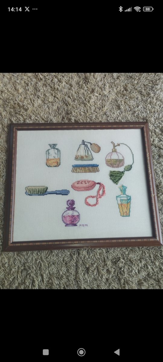 CUADRO DE PUNTO DE CRUZ ARTESANAL