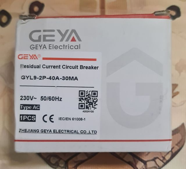 Disjuntor Diferencial GEYA GYL9 30mA 40A