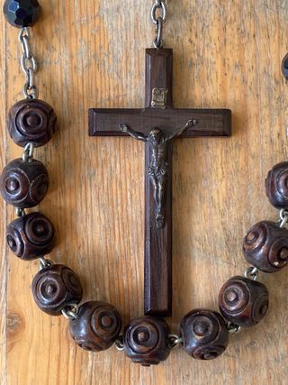 Rosario antico legno - Grani grandi