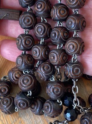 Rosario antico legno - Grani grandi