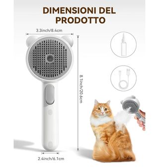 Spazzola Vaporizzante per Animali