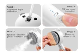 Spazzola Vaporizzante per Animali