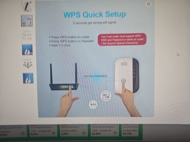 Repetidor WiFi- 2.4 GHz inalambrico