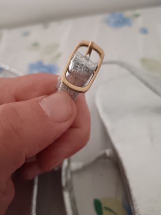 Sandali argento donna, n.43