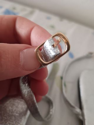 Sandali argento donna, n.43