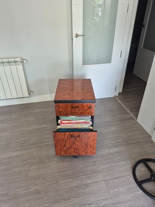 Cajonera 2 cajones - Madera oscura