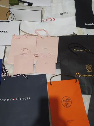 Caja y bolsas Gucci Dior Chanel Bimba y