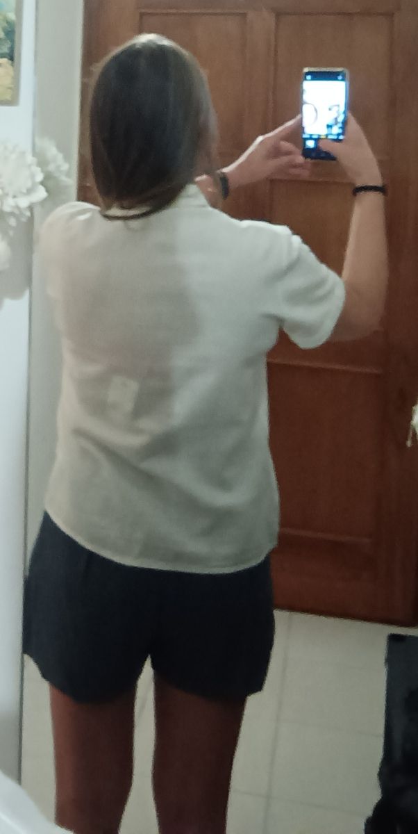 Camicia cotone misto lino mezze maniche